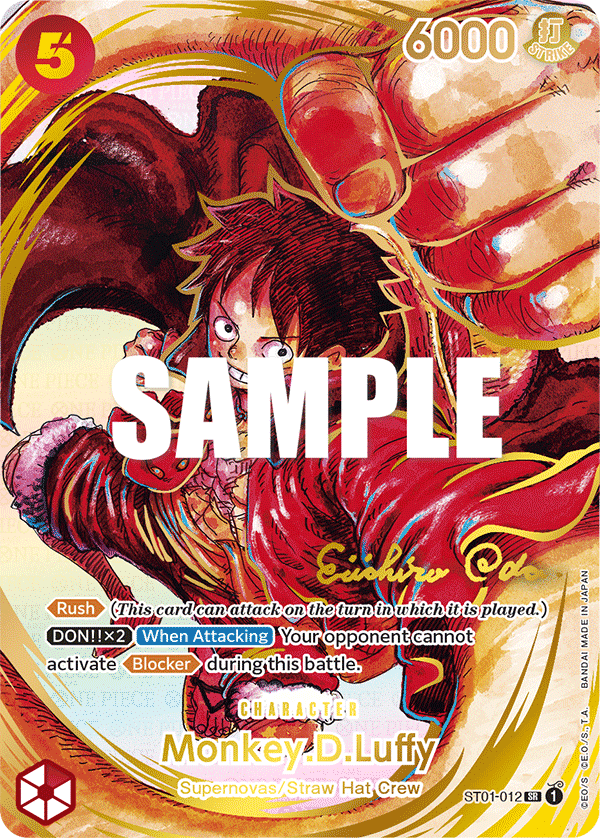 Monkey D. Luffy ST01-012 (Signé par Eiichiro Oda)