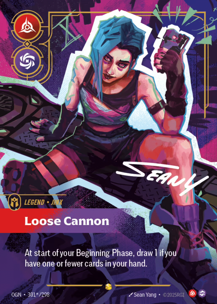 Jinx signed jeu de carte Riftbound Origin's league of legends