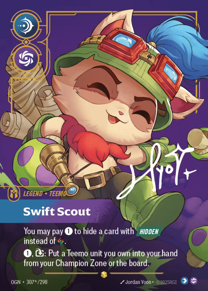 Teemo overnumbered signed riftbound league of legends
